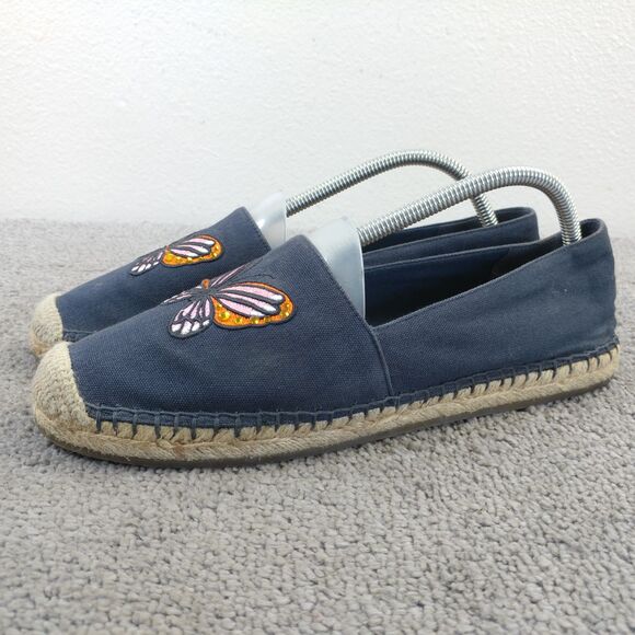 Kate Spade Aflutter Butterfly Embroidery Espadrille Flat Loafer Women Size 10 - Picture 1 of 9